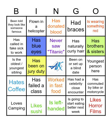 Getting to Know You Bingo Card