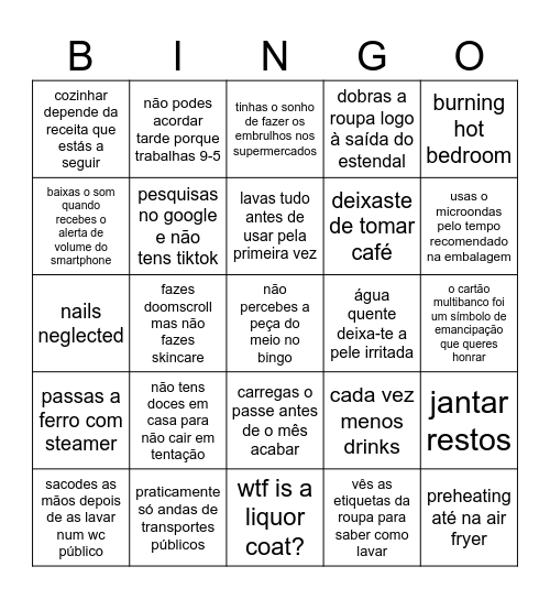Serias Bingo Card