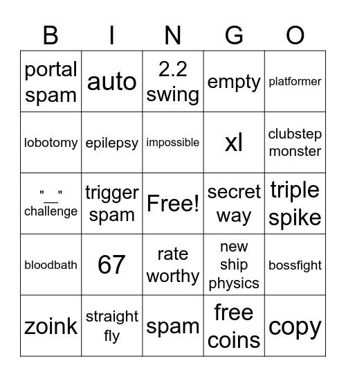 recent tab bingo Card