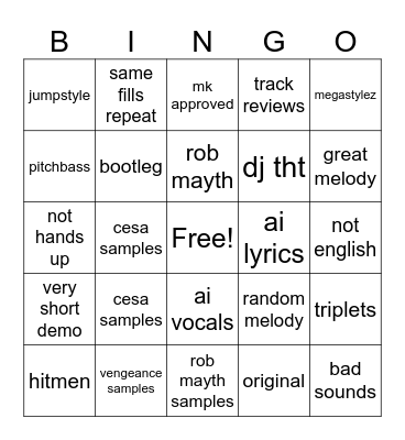 track reviews Bingo Card