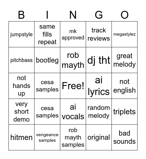 track reviews Bingo Card