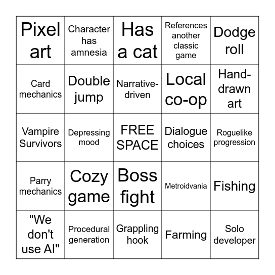 Game Garden 2026 BINGO Card