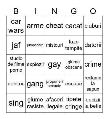 Money Talks Bingo Card