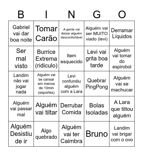 Bingo de Aquiraz Bingo Card