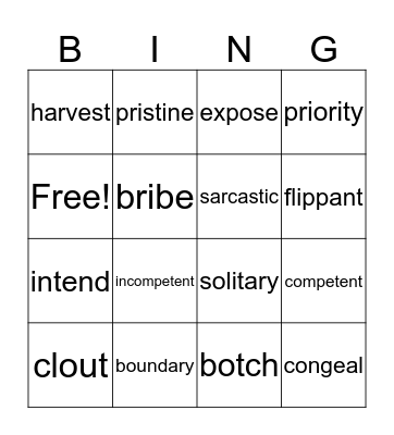 Among the Hidden  Bingo Card