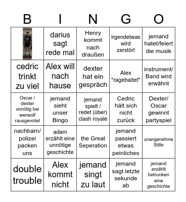 Party Bingo Card