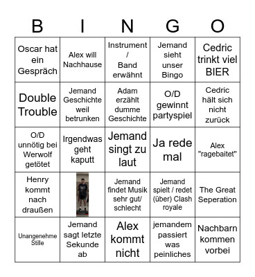 Party Bingo Card