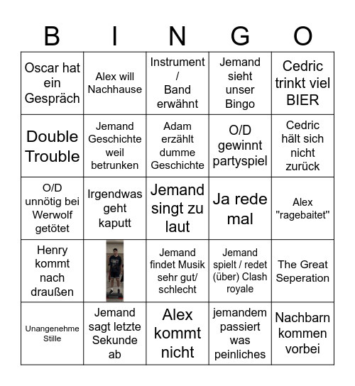 Party Bingo Card