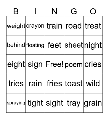 Chunky Bingo Card