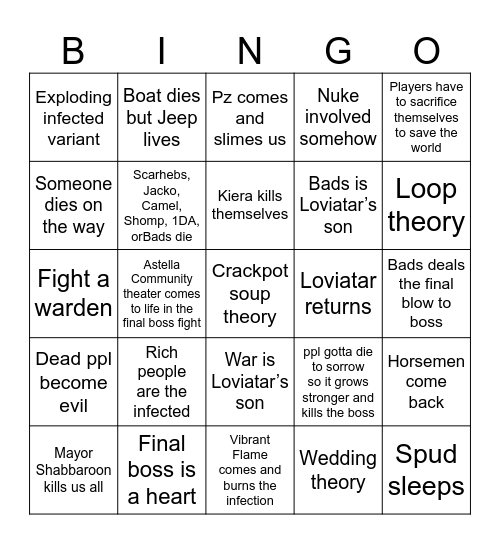 DAY 7 PREDICTIONS Bingo Card
