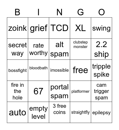 recent tab Bingo Card