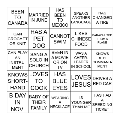 Bingo Card