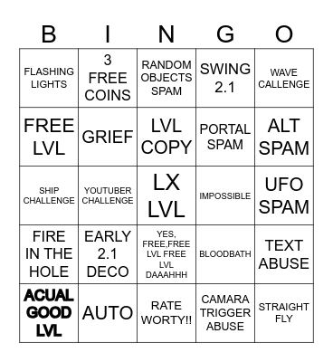 RECENT TAAAAB BINGO Card