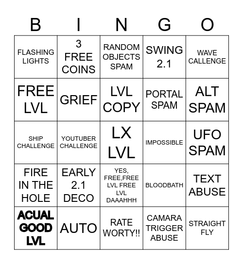 RECENT TAAAAB BINGO Card