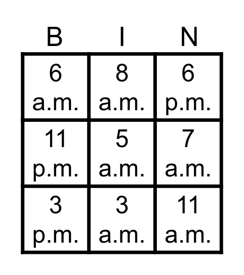G4U4 Let's try 2 Bingo Card