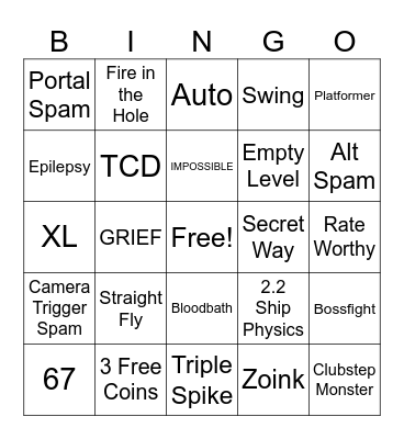 Recent Tab Bingo Card