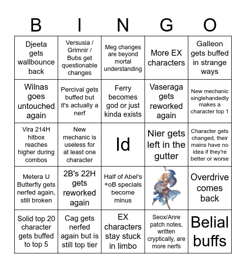 Crash Pad GBVSR Id Patch Bingo Card