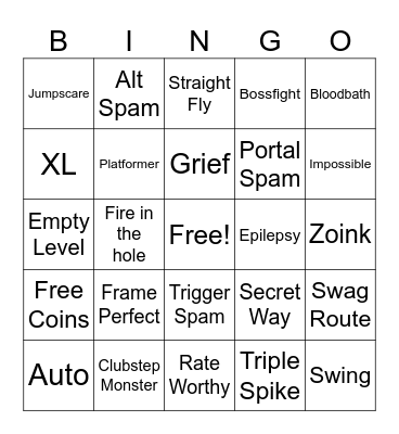 Recent Tab Bingo Card