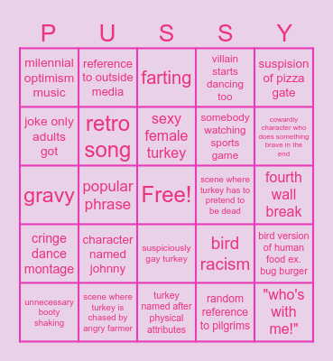 free bird Bingo Card