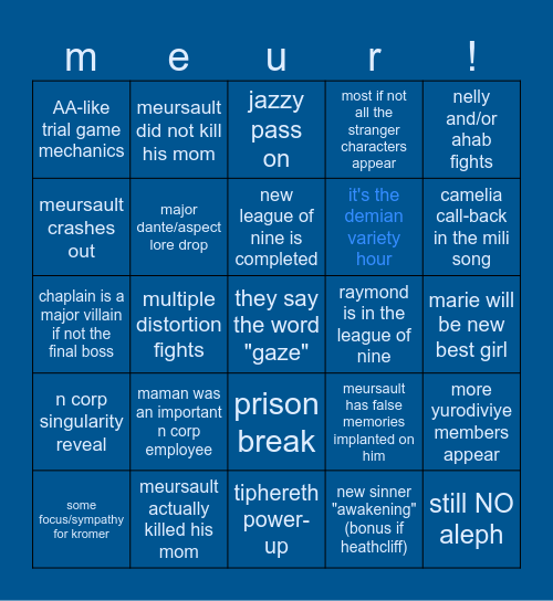 live. love. l'etranger Bingo Card