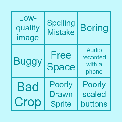 Five Nights with Froggy Pocket Code Fangame Bingo Card