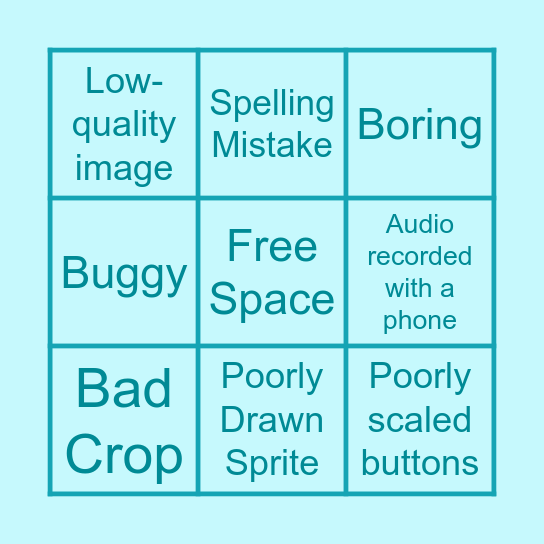 Five Nights with Froggy Pocket Code Fangame Bingo Card