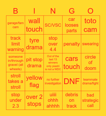 Barcelona Bingo Card