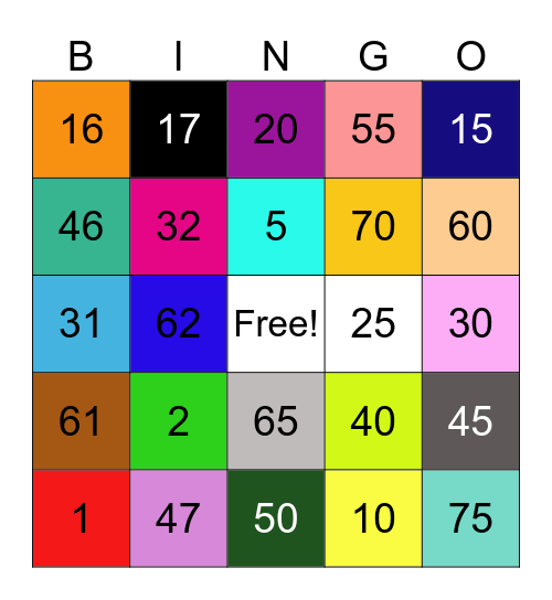 SUPER BINGO Card