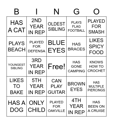MVC REVELSTOKE 2026-2027 Bingo Card