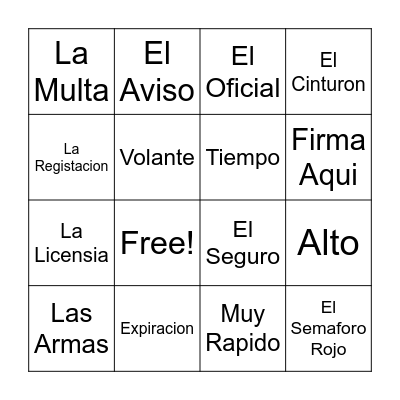 Loteria Bingo Card
