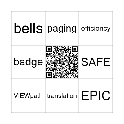 Audio Enhancement WORD Bingo Card