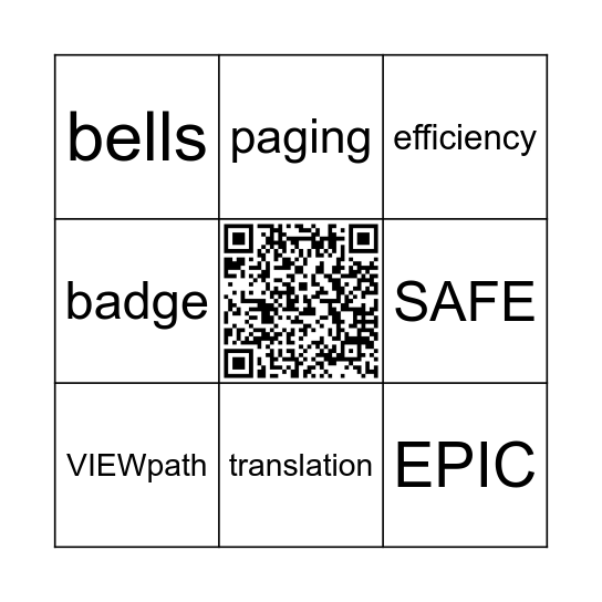 Audio Enhancement WORD Bingo Card