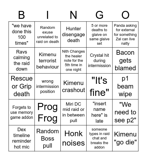 SWAG LURA PROG Bingo Card