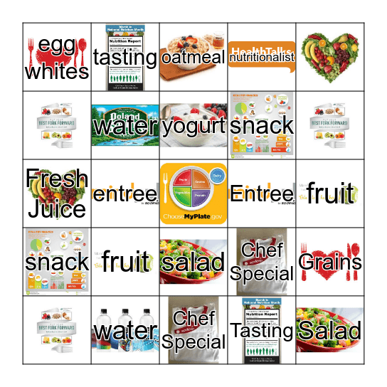 National Nutritional Month Bingo Card