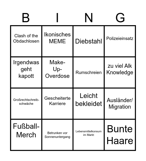 Penny Bingo Card