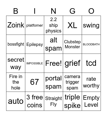 Recent tab Bingo Card
