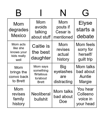 The Call Bingo Card