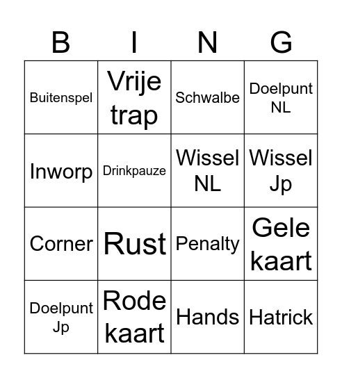 Wk 2026 Bingo Card