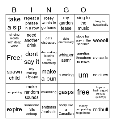 listerine bingo Card