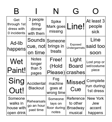 RTOP BINGO Card