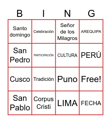 Bingo Card