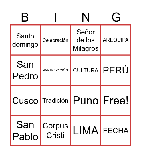 Bingo Card