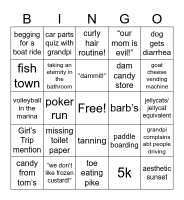 Fourth of July 🇺🇸🎆 Bingo Card