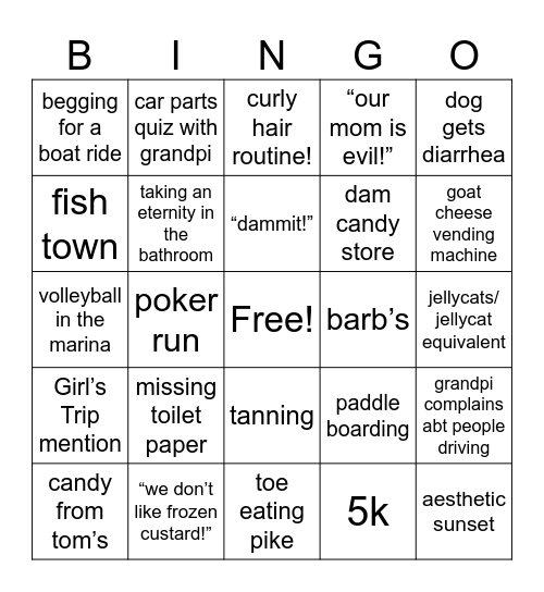 Fourth of July 🇺🇸🎆 Bingo Card