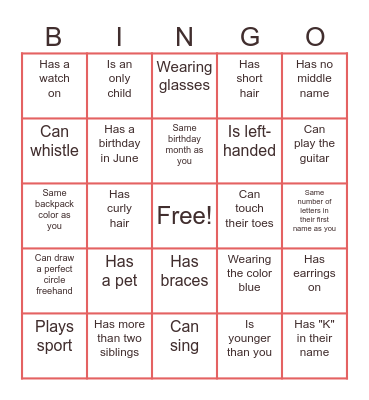 11ARSSH2 Bingo Card