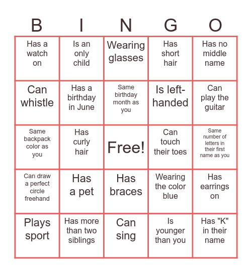 11ARSSH2 Bingo Card