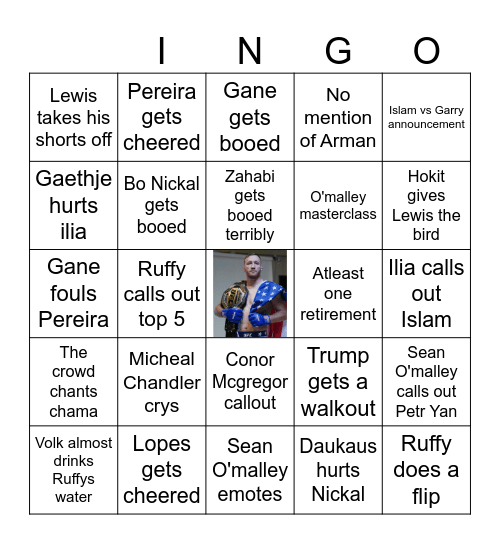 white house bingo card Bingo Card