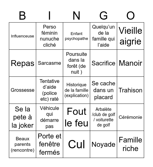 Wedding nightmare’s Bingo Card