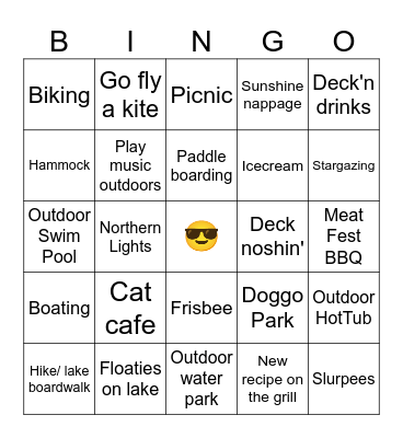 Kelowna Summer Schmidt 😎 Bingo Card