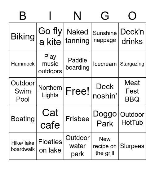 Kelowna Summer Schmidt 😎 Bingo Card